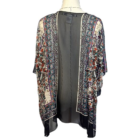 American Rag Multicolor Cardigan 100% Polyester Sheer Dolman Cover Up Size S/M - Picture 4 of 6